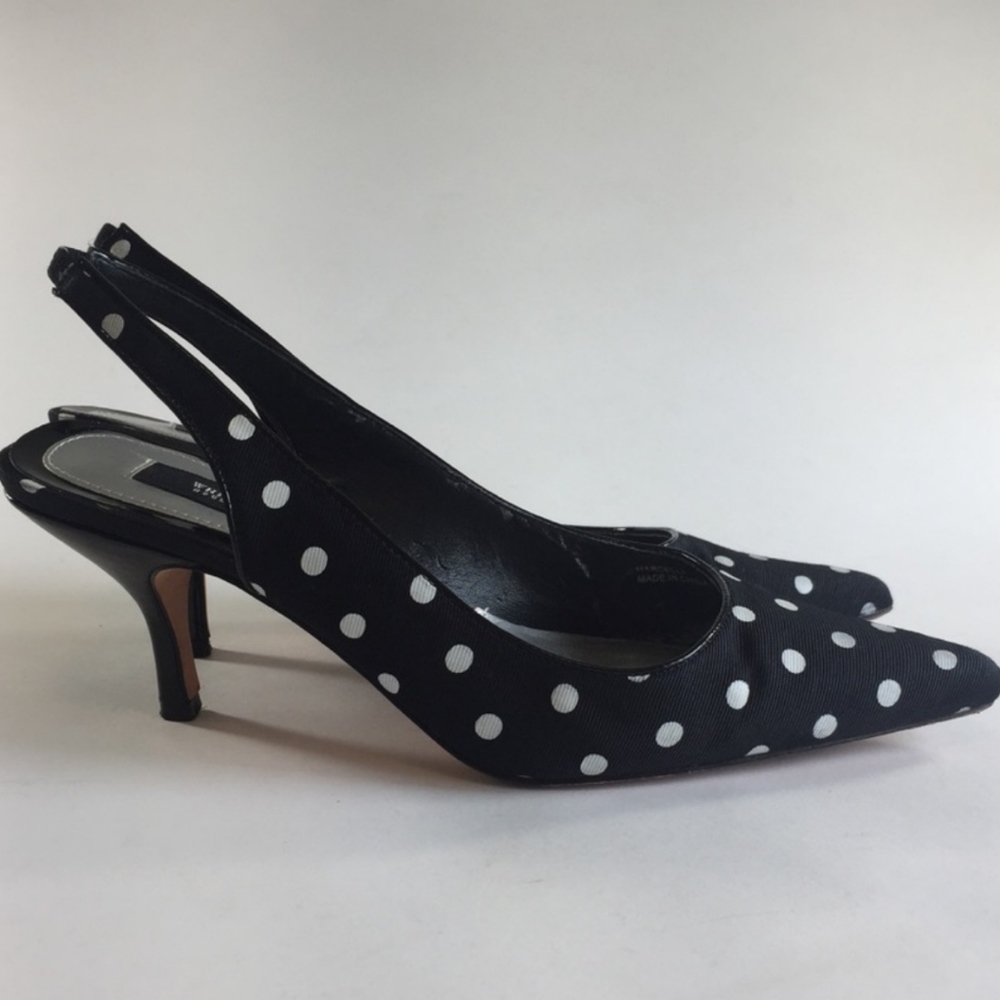 WHBM Pokeadot Heels Size 8